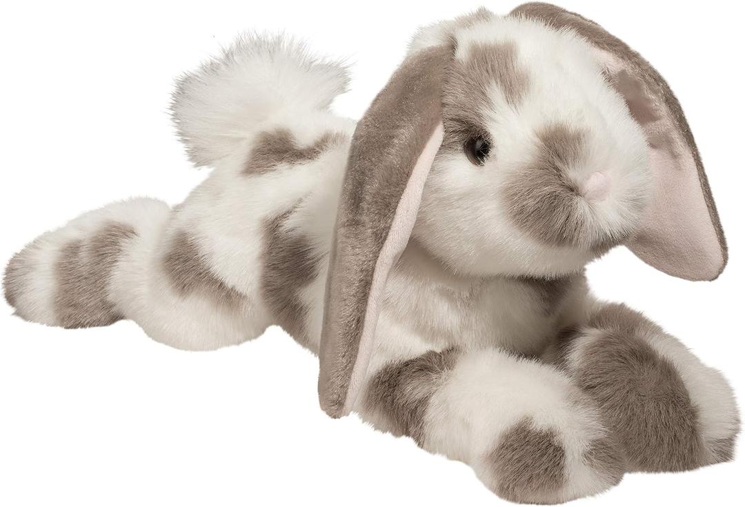 Douglas Ramsey Gray Spotted Bunny Rabbit Plush Stuffed Animal, 18" Long
