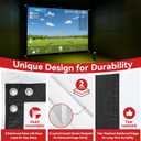 ZEALFEEL 9x7ft Golf Simulator Impact Screen for Training, 14 Gromment Holes,Durable Projector Screen with 10 Bungee Cords, 2 Layer Impact Screen for Home/Indoor/Garage