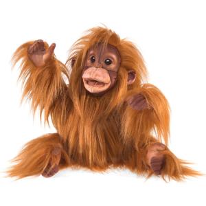 Folkmanis Baby Orangutan Hand Puppet, Orange-Brown