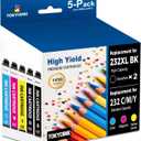 TOKYOINK 232XL Ink Cartridges Combo Pack Remanufactured Replacement for 232 Ink Cartridge 232 XL T232XL for WF-2930, WF-2950, XP-4200, XP-4205 Printer Ink (2 Black, Cyan, Yellow, Magenta 5 Pack)