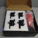 UF262 Ignition Coils Pack & Double Iridium Spark Plugs & 10.2MM Spark Plug Wires for Chevy Avalanche Express Tahoe Silverado Suburban 1500 2500 3500/GMC Savana Sierra Yukon/HUMMER H2 OEM# D585