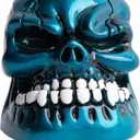Skull Stick Shift Knob Resin Skeleton Head Shifter Knob Cool Style Shifter Lever Knob Fit Most Manual Automatic Car Tuck Vehicle, TA40C, Blue 2