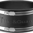 Hon&Guan 8 Dust Collection Fittings Rubber Noise Reduction Clamp for 8 Inch PVC Pipe/HVAC Inline Duct Fans and Carbon Filters/Duct Reducer