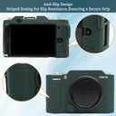 VOVMOEYA Camera Case for Fujifilm XM5 X-M5, for XM5 Camera Silicone Case, with 2PCS 0.25mm Ultra Thin Screen Protector, Shockproof and Scratch-Resistant,Green