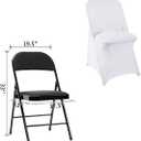 36 PCS Waterproof Stretch Spandex Folding Chair Covers, Dining Room Chair Slipcovers Protector for Wedding, Banquet, Party, Holidays, Celebration and DecorationWhite