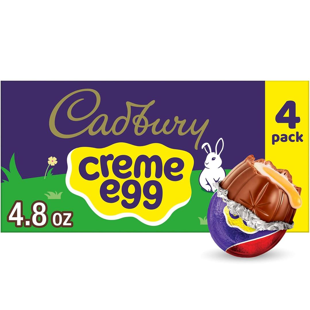 5 x CADBURY CREME EGG Chocolate with Fondant, Easter Candy Eggs, 1.2 oz (4 Count) (EXP 07/31/26)