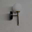 MSTETO Battery Operated Globe Wall Sconce, Black & Gold Wireless Wall Light with Remote Control, Rechargeable 3 Color Stepless Dimming Modern Wall Decor Lamp for Bedroom Living Room Hallway