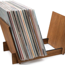 M MUSIC PUBLIC KINGDOM MPK Vinyl Record Stand Holder DIY Wood Vinyl Record Storage Hold up to 70 LP Records Desktop Mount Easy Assembly Album Records Display Organizer Record Player Accessories Gift