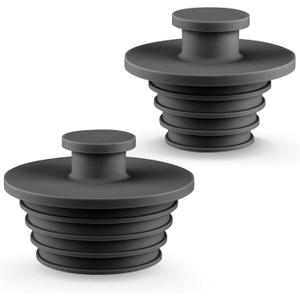Bathtub Stopper 2pcs Sink Stopper Tub Plug Bathroom Shower Drain Plug Silicone Bathtub Drain Plug Tub Drain Stopper Washbasin Stopper (large+small, Black)
