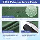 Outdoor Chair Cushions, 24 x 24 Inch Outdoor Cushion for Patio Furniture, Patio Chair Cushion, Waterproof & Fade Resistant Deep Patio Furniture Cushion Set with Handle and Ties, ForestGreen (Set of 4), 24*24+5.75/25*22.5