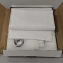 BONZER White Outdoor Sheer Curtains for Patio Waterproof  2 Panels Wide Grommet Indoor Voile Curtain for Living Room, Bedroom, Porch, Pergola, Cabana, 100 x 95 inch, White