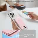 ESR for MagSafe Wallet, 5 Card Holder with RFID Blocking, MagSafe Sticker Included, Slim Magnetic Wallet for iPhone 17e/17/16/15/14/13/12 Series and Selected Samsung Devices, Not for 13/12 Mini, Pink