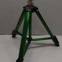 Hourleey Impact Sprinkler on Tripod Base, Heavy Duty Brass Sprinklers for Yard Lawn Garden, 0-360 Degree Large Area Coverage, 3/4 Inch Connector Extension Legs Flip Locks with Brass Sprinkler Head, Green