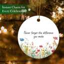 2 x Thank You Ornaments for Women Men, Retirement Going Away Appreciation Gifts for Friend Coworker Boss Manager, Never Forget The Difference You Make Ceramic Ornaments