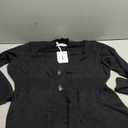 GRACE KARIN Women Cardigan Sweaters 2025 Fall,Long Sleeve Cropped Sweater Coat Trendy,Button Front Peplum Tops Lightweight (X-Large, Black)