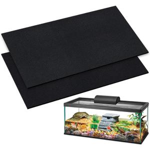 15 x 30 x 0.2 Inches Aquarium Leveling Mat 2PCS/Set Neoprene Non-Slip Shockproof Fish Tank Pad Waterproof Textured Surface for Uneven Surfaces Durable Fish Tank Mat with Easy-Cut Edges