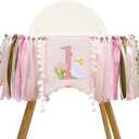 One Funny Goose High Chair Banner for Girls - Goose 1st Birthday Decorations for Girls, Pink GooseFirst Birthday Garland, Pink One Highchair Banner, Cake Smash Props