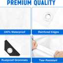 2 Pack 8 x 10 ft White Tarps, 5.5 Mil Heavy Duty Waterproof Tarp