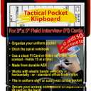 TacticalKlips TPK - Tactical Pocket Klipboard | Pocket Clipboard for First Responders | Fits 3" x 5" Index Cards FI Cards