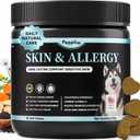 Dog Skin & Allergy Chews - Dog Probiotics for Sensitive Skin Health Support - Allergy Relief - Support Seasonal Allergies, Immune & Gut & Digestive Health Supplement - Beef Flavor - 90 Count