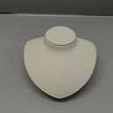 Oirlv Luxury Microfiber Necklace Bust Jewelry Bust for Necklace Showcase Jewelry Display Stand(Creamy-white)