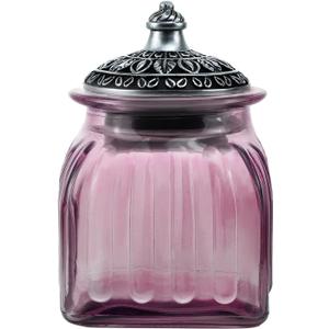 Vintage Crystal Glass Candy Jar with Lid Food Jar Nut Jar Jewelry Box Wedding Candy Buffet Jars Kitchen Storage Assorted Color 24 oz (Purple)