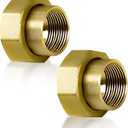 Upgraded Double Union FNPT Connection fits for 1" NR3XL Pressure Reducing Valve, Brass Tailpiece Kit, Compatible with 1" Pressure Reducing Valves, 2pcs