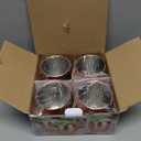 Amrules Moscow Mule Mugs Set of 4, 16 OZ Hammered Copper Cups with 304 Stainless Steel Lining and Gold Brass Handles, for Cold Drinks, Beer, Wine, Bars, Parties