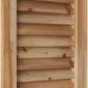 Ekena Millwork GVWVE12X2001SFUWR Vertical Gable Vent Gable Vent, 12"W x 20" (17"W x 25"H Frame Size), Western Red Cedar, Unfinished