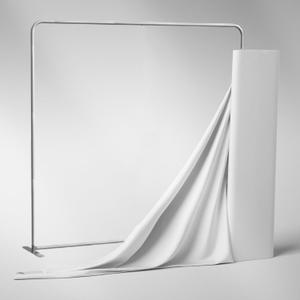 8x8 FT White Tension Fabric Backdrop Display Trade Show Backdrop | Photo Booth Photography Tension Banner Display with Trade Shows/ Weddings/ Birthday Party / Commercial Activities