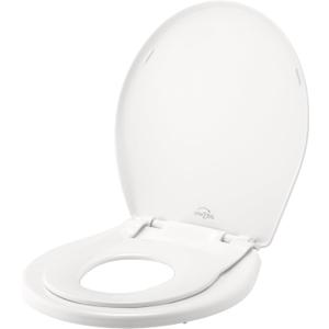 Little2Big Toilet Seat with Built-In Toddler Potty Training Seat, Slow Close, Easy to Install, Made in USA, ROUND, White