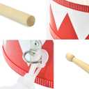 Kids Drum Set 8-Inch Wooden Drum Toys with an Adjustable Strap and 2 Drumsticks Educational Baby Musical Toys Drum Sensory Musical Instrument Toys for Toddler Boys & Girls Gift Packing