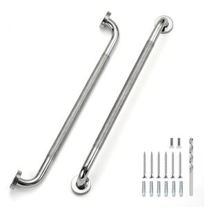 24 Inch Grab Bars for Shower, Stainless Steel Safety Handicap Grab Bars for Bathroom, Anti-Slip Shower Handle, Wall Mounted (2 Pack, Polished Nickel)