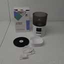 IMIPAW Automatic Cat Feeders, 3L Timed Cat Dry Food Dispenser with Desiccant Bags, Dual Power Supply, Programmable Portion Size, 6 Meals, 20 Portions Per Day, Auto Pet Feeder for Cats and Small Dogs (White)