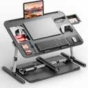 Potuopy Adjustable Laptop Lap Desk, X-Large Foldable Bed Table Tray