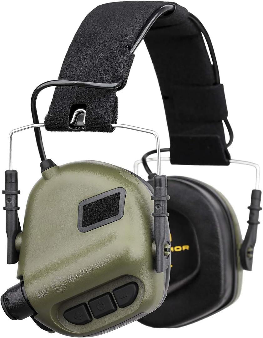 Electronic Shooting Earmuffs Ear Muffs Safety Tactical Gun Sound Amplification Hearing Protection NRR 22dB