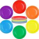 ADXCO Paper 72pcs 7inch Rainbow Plates, Waterproof, Durable, Disposable Party Supplies for Birthday, Picnic, Baby Shower, All Seasons, 6 Colors