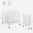 STORAGE MANIAC Sweater Drying Rack, Mesh Clothes Drying Rack, Stackable Laundry Drying Rack, Lay Flat Dryer for Delicates, Portable Dry Rack for Indoor or Outdoor, White, 5 Tier Foldable