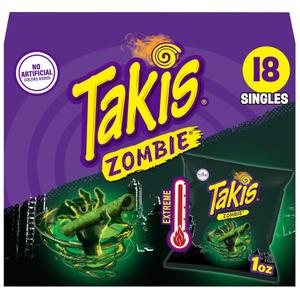 Takis Zombie Rolled Tortilla Chips Multipack, 18 Count (EXP 01/20/27)