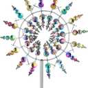 Magical 3D Wind Spinners Outdoor, 360 Metal Windmills for Yard Garden, 12.6 inches Wind Powered Wind Catchers Sculptures and Spinners for Yard Garden Patio Decoration(Colorful) (Colorful)