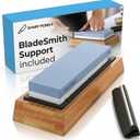 Sharp Pebble Premium Whetstone Knife Sharpening System  1000/6000 Grit Whetstone Knife Sharpener & Honing Kit with Angle Guide & Non-Slip Bamboo Base  Guided Beginner Instructions