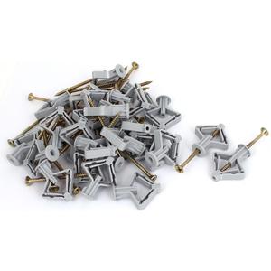 Aexit Wall Curtain Quality Parts Gypsum Board Hollow Expansion Pipe Screw Archor Bolt Plugs 30pcs Model:24as458qo135