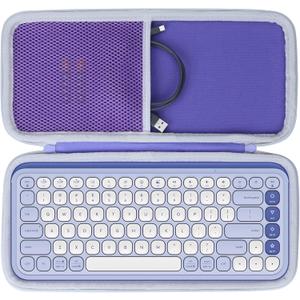 Storage Case Compatible with Logitech POP ICON Keys Keyboard (Lilac Case)