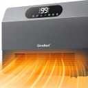 GiveBest Smart Wall Heater, 1500W Fast Heating Space Heater for Bedroom, Electric Room Space Heater with Thermostat for Indoor Use, Easy Wall Mounted, On/Off Timers, Compatible with Alexa (Standard Plug, Grey)