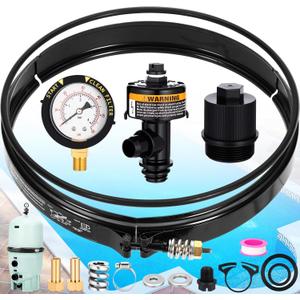 190003 Pool Filter Tension Control Clamp & 98209800 Pressure Gauge Kit Compatible with Pentair, Include High Flow Manual Air Relief Valve, O-ring, Nut Replacement Parts for Spa, Pool Filter