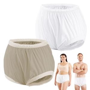 2PCS Carer Adult Diaper Covers for Incontinence Noiseless Reusable Waterproof Underwear Designed to Go On Top of/Together with Diapers & Briefs as Added Leak Resistance Pull-On-Cover Pant L