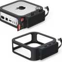 Mac mini M4 / M4 Pro Docking Station, 5 in 1 Mac mini M4 Dock with Silicone Protective Case, 3X USB-A 3.0 (5Gbps) Ports, SD/TF Card Reader - Black