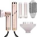 Hupifaz 5 in 1 Hot Air Styler and Blow Dryer Brush, Auto Wrap Airstyler with Diffuser, High Speed 110000 RPM Flex Hair Dryer, Fast Drying Multi Style for Straight, Volumize, Wavy and Curly