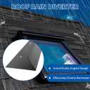 2 pcs Rain Diverter for Roof, 3.2ft Rain Gutter Diverter, Roof Rain Diverter for Shingles Roofing, Roof Chimneys, Doorways, Windows and Roof Vents
