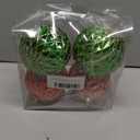 4" Christmas Ball Ornaments 4PCS Large Shatterproof Christmas Decorations Tree Balls Glitter Diamond Hanging Balls for Xmas Tree Wedding Party Holiday Decorations - Red, Green